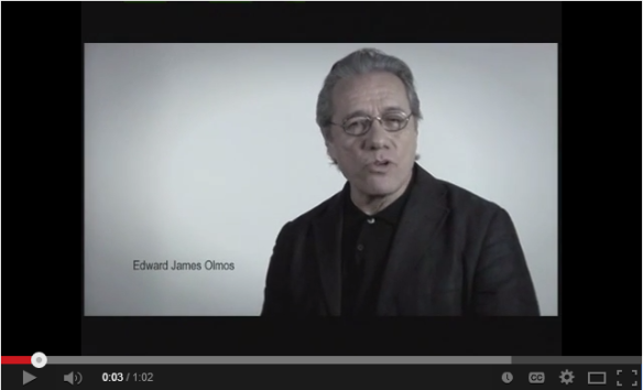 Edward James Olmos speaks on behalf of clean beaches for the Thank You Ocean campaign.